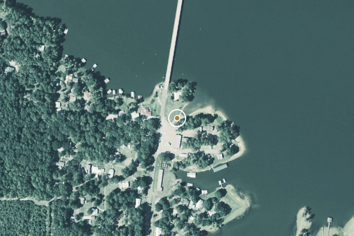 Aerial view of Harborlight Marina and Resort Boat Ramp