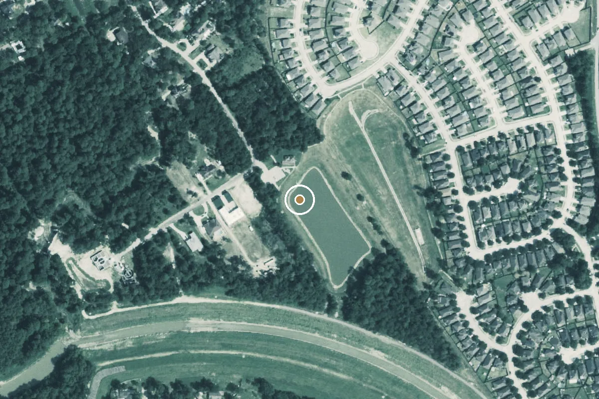 Aerial view of Hermann Little Park Boat Ramp