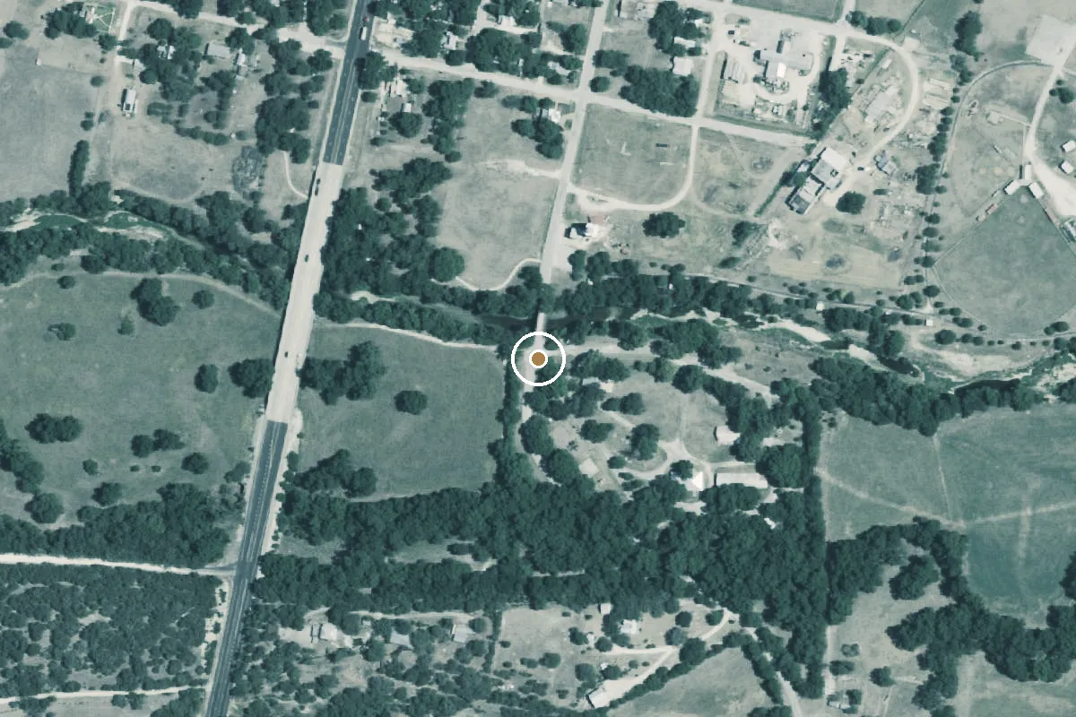 Aerial view of Hico City Park Boat Ramp