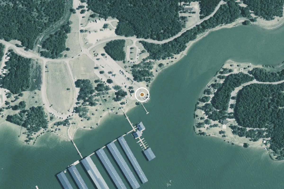 Aerial view of Hidden Cove Marina Boat Ramp