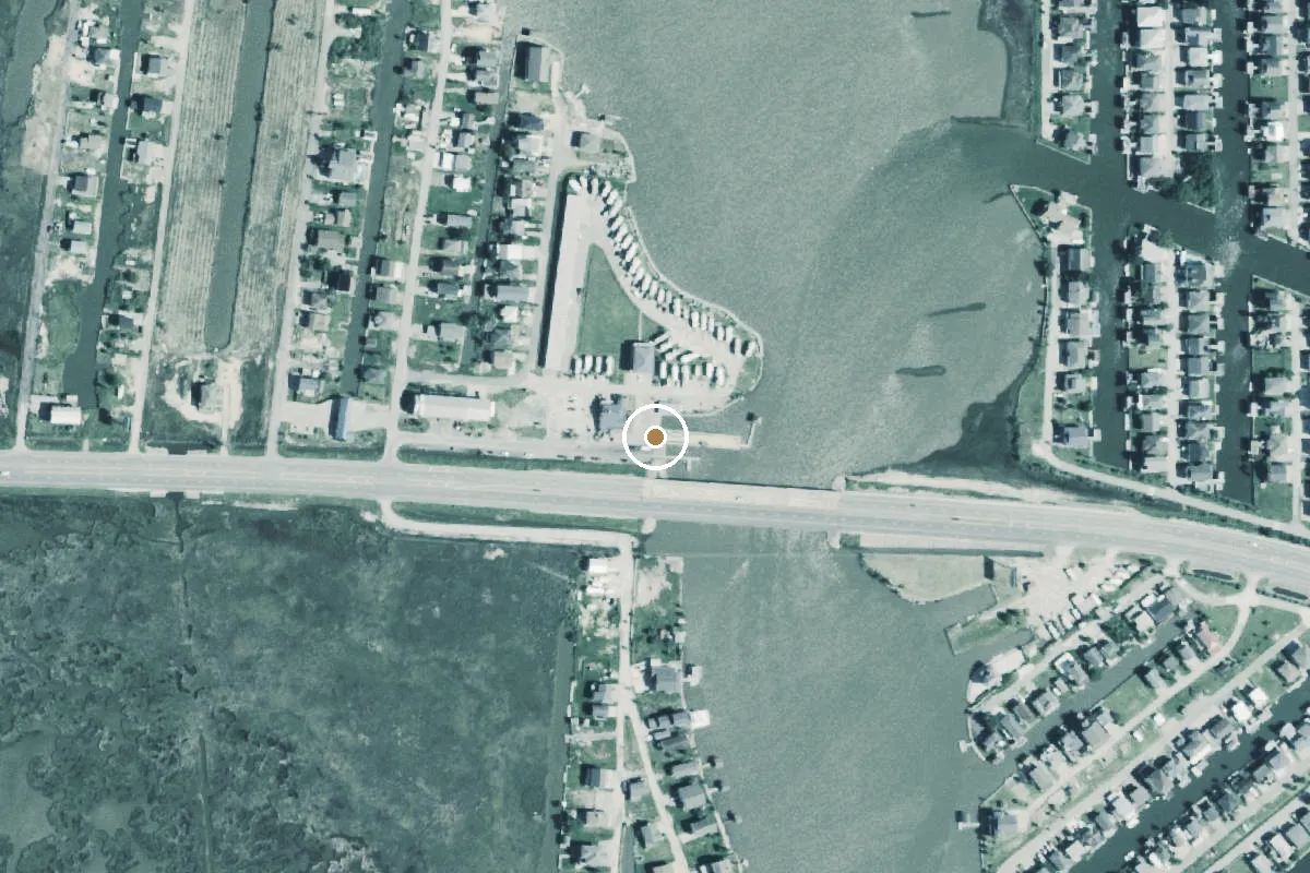 Aerial view of Highland Bayou Boat Ramp