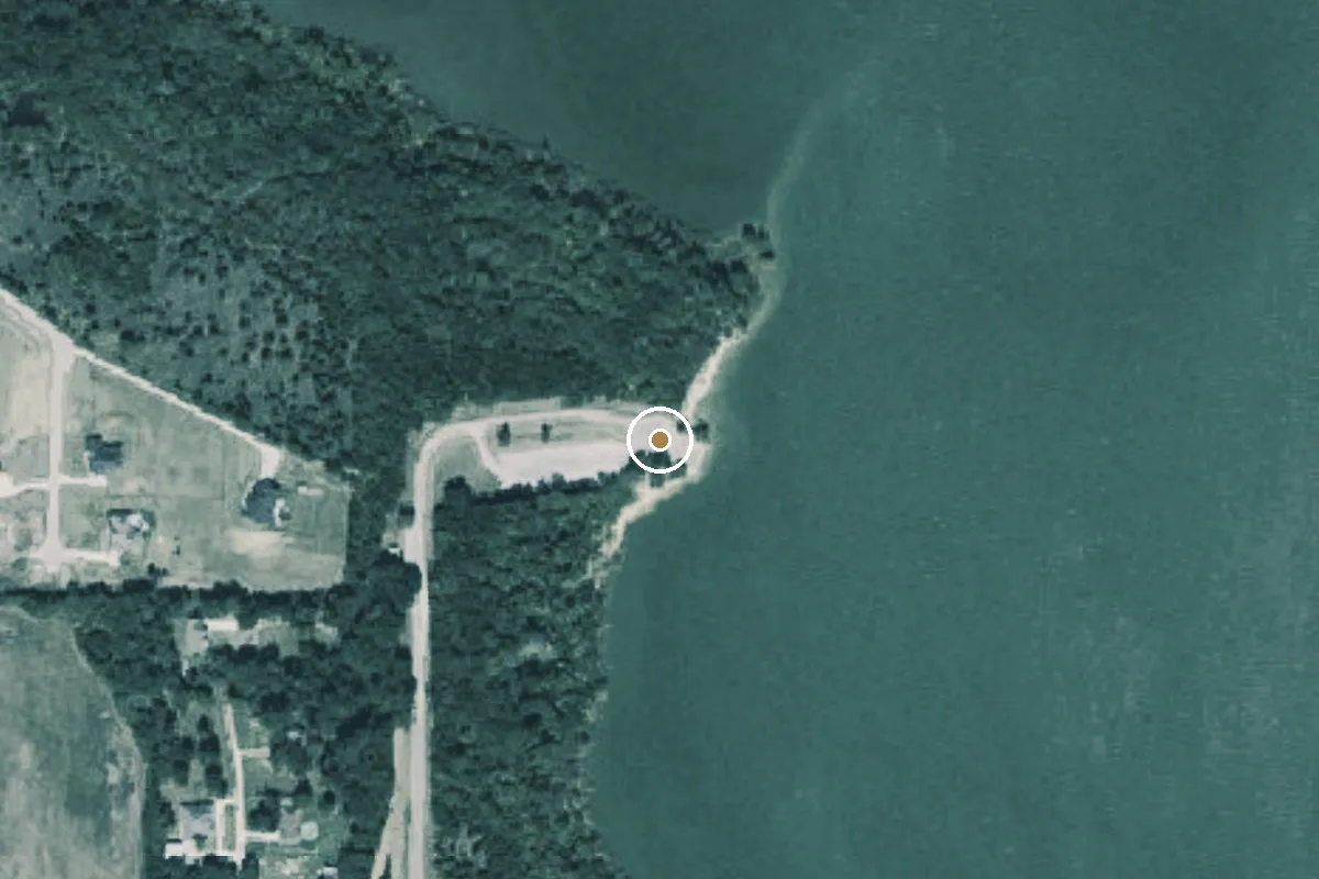 Aerial view of Highland Park Boat Ramp