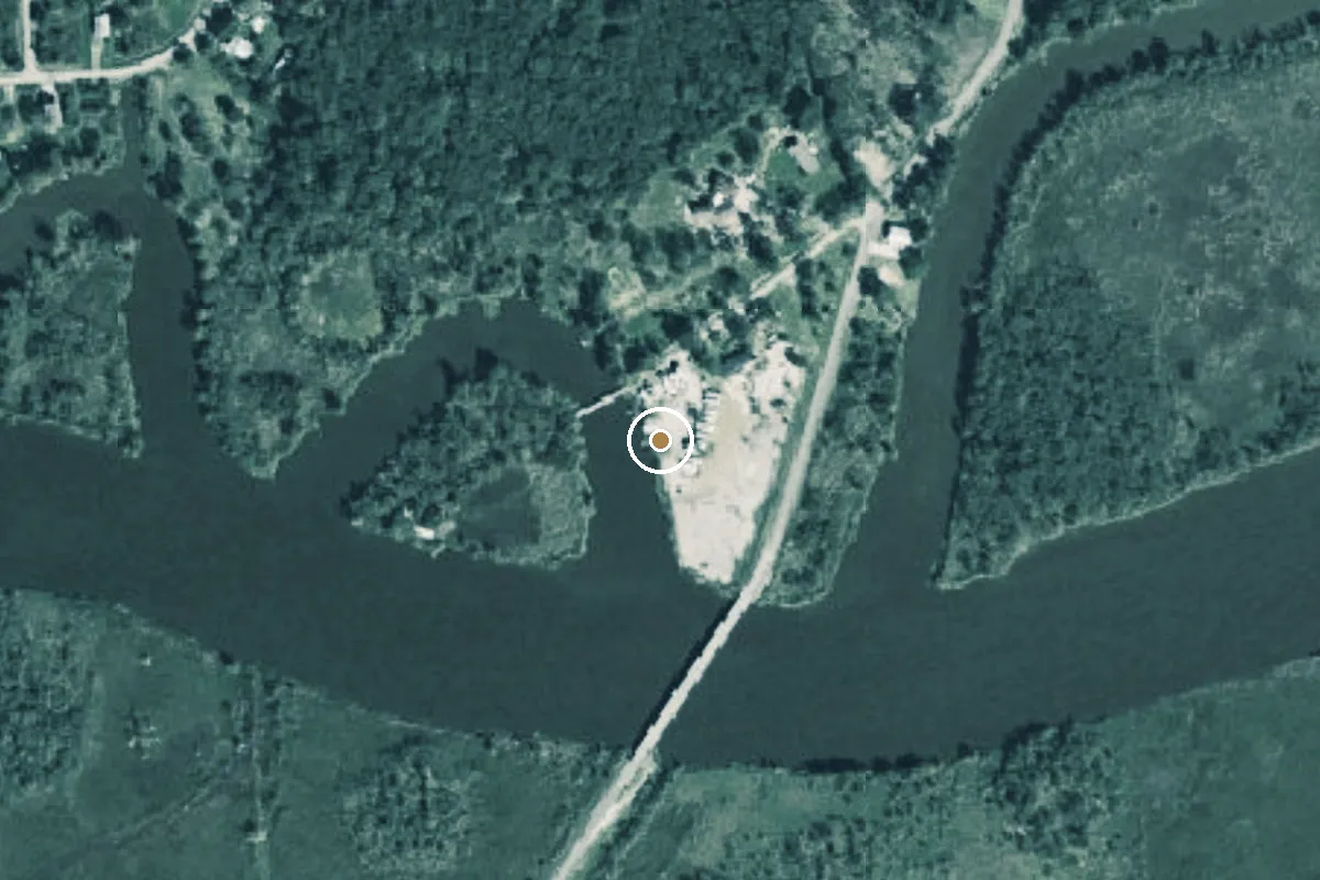 Aerial view of Hillebrandt Bayou Boat Ramp