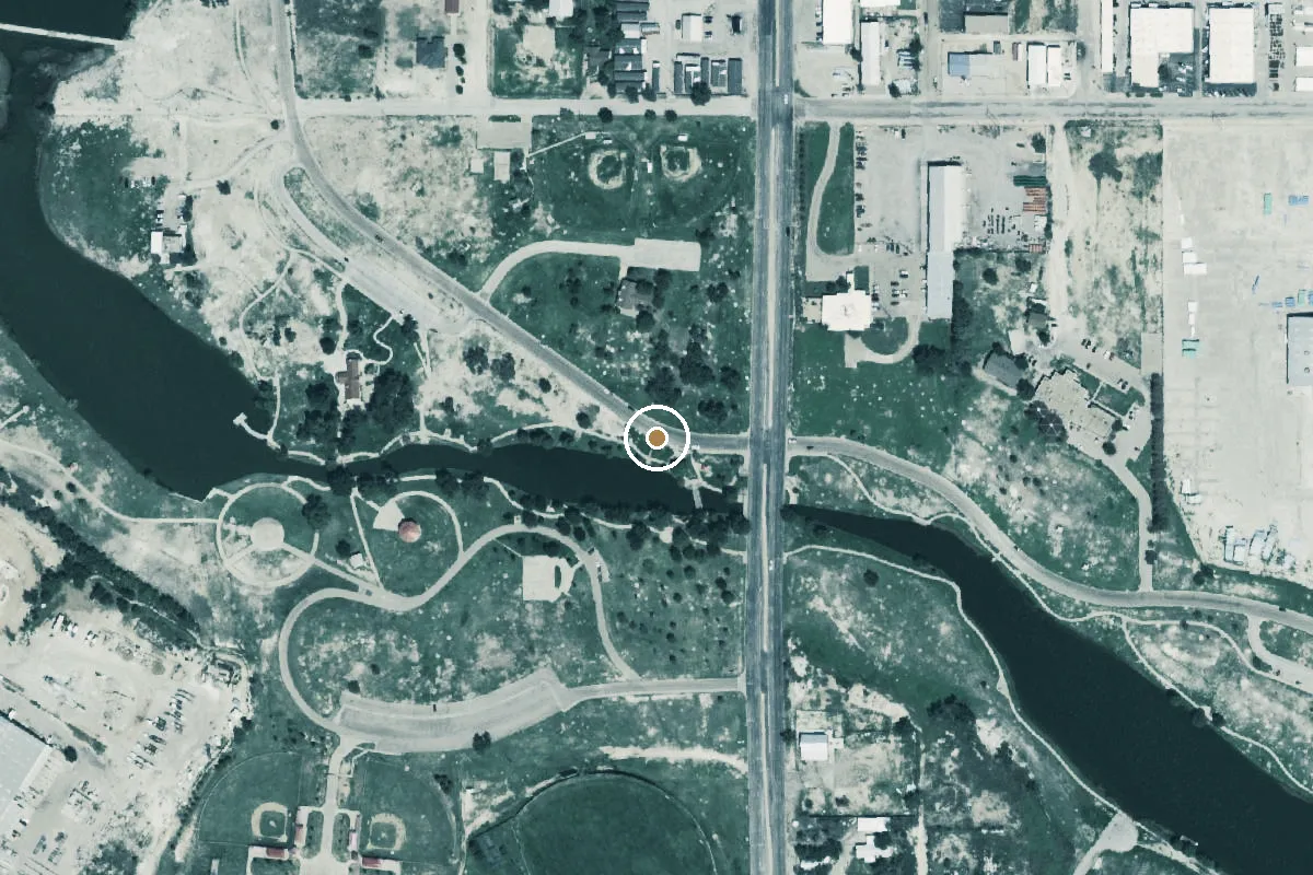 Aerial view of Hodges Park Boat Ramp