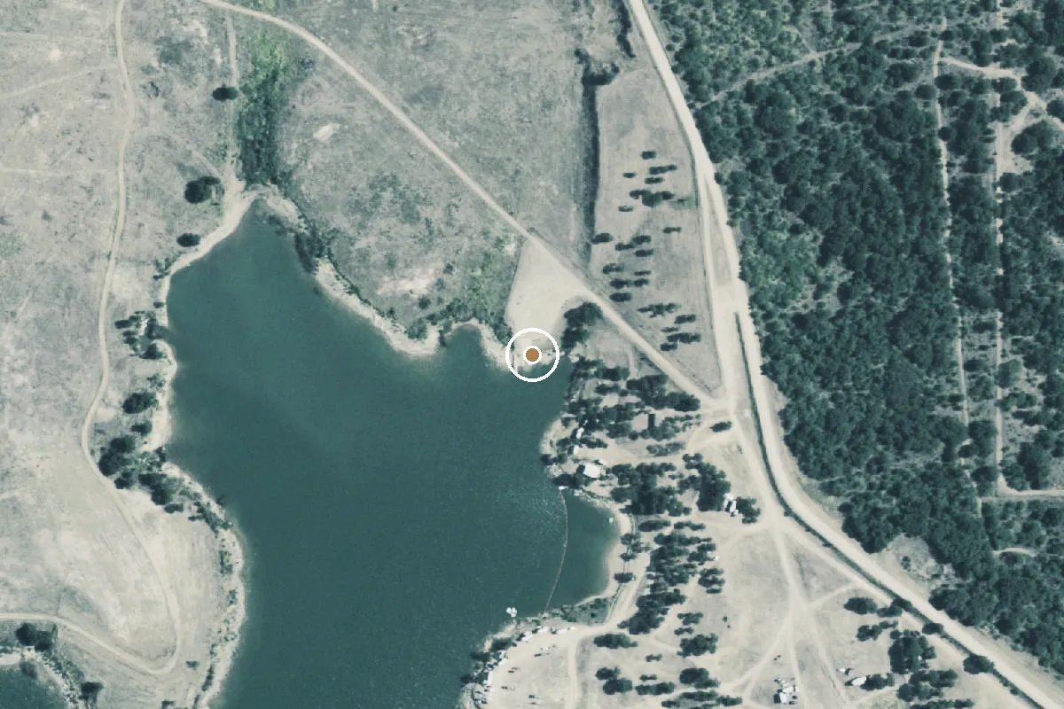 Aerial view of Hubbard Creek Lake Boat Ramp