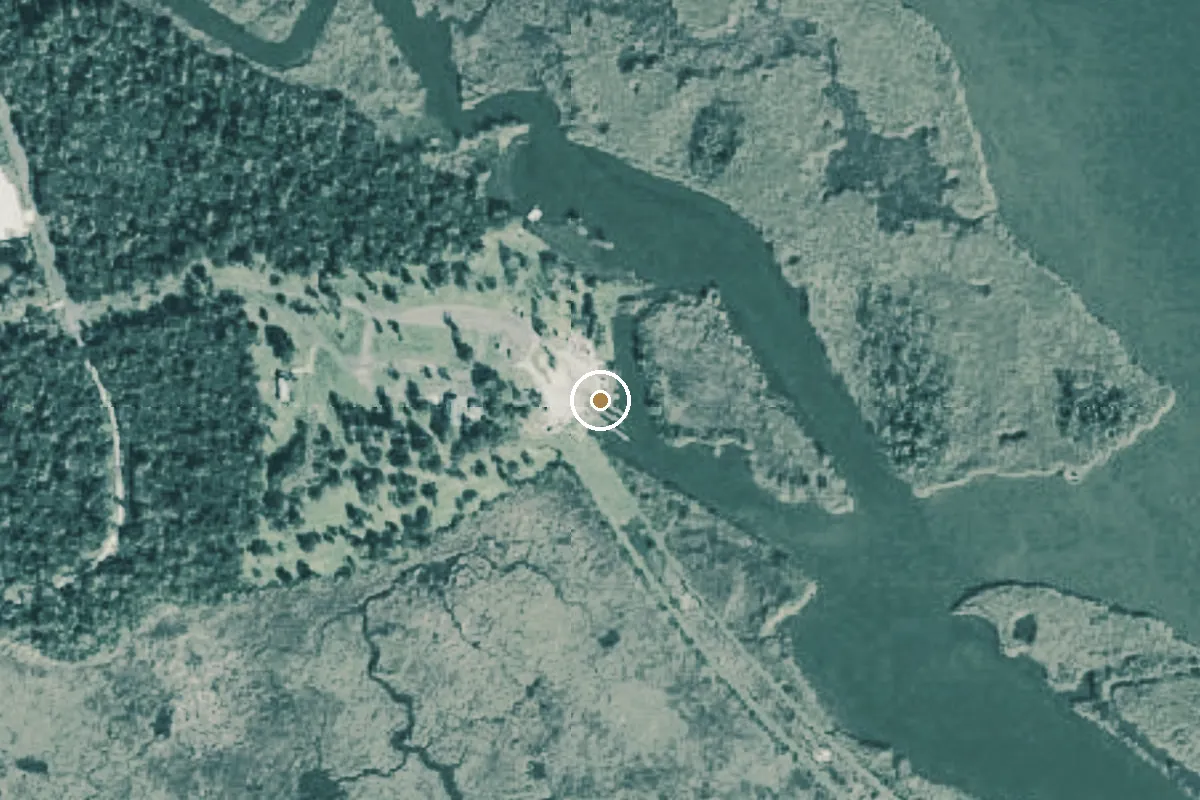 Aerial view of Hugo Point Park Boat Ramp