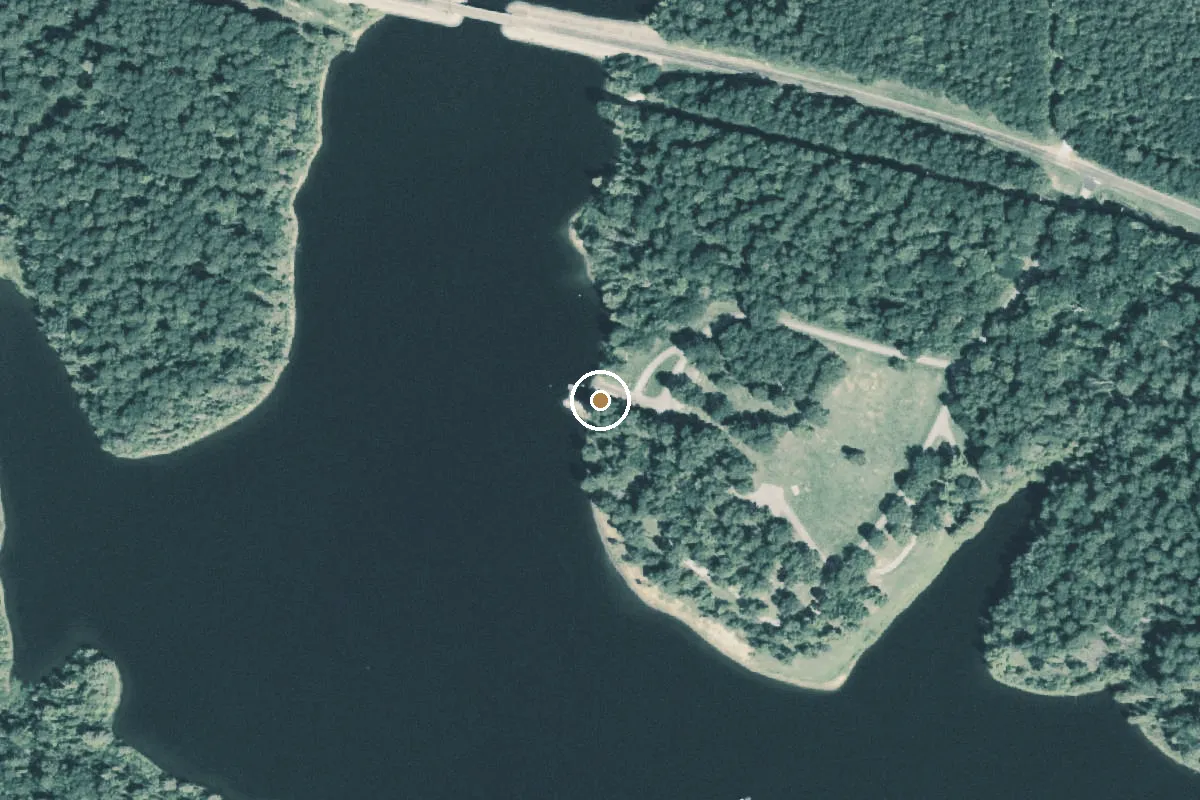 Aerial view of Hurricane Creek Park Boat Ramp