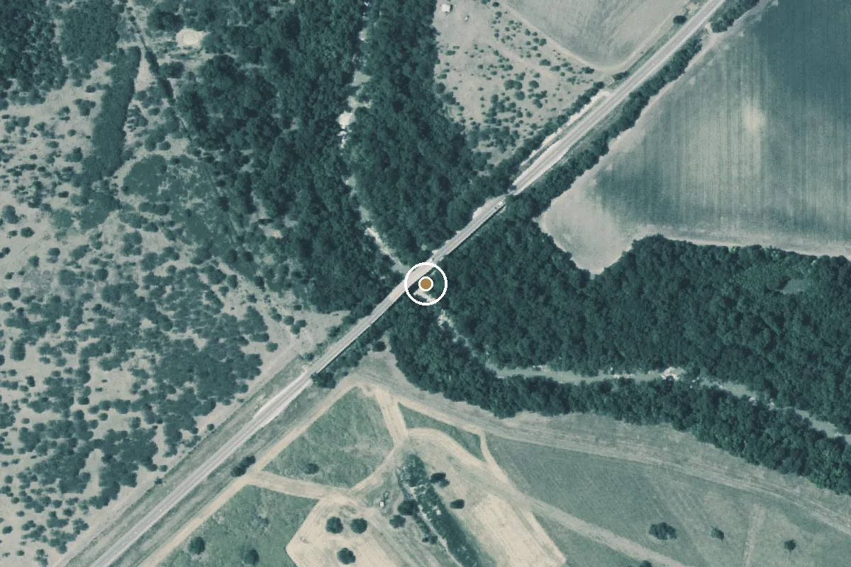Aerial view of HWY 59 - San Antonio River Boat Ramp