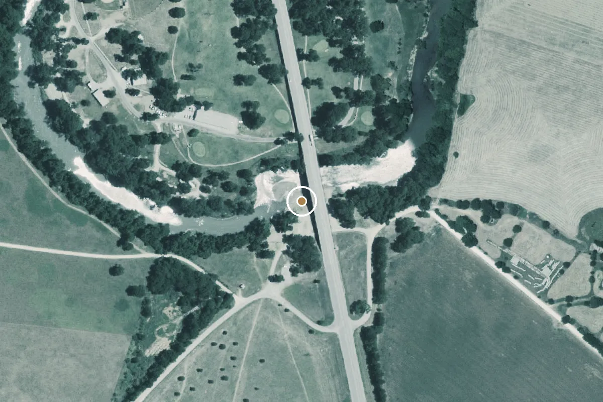 Aerial view of Independence Park Boat Ramp