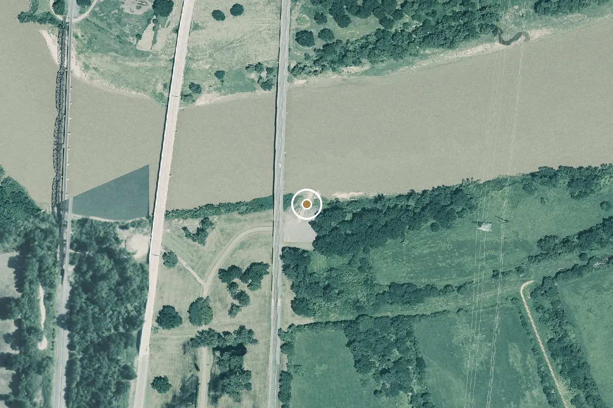 Aerial view of Index Bridge Boat Ramp
