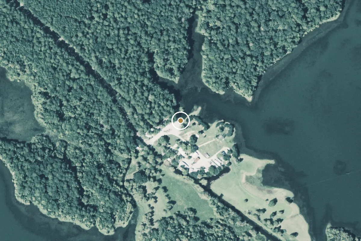 Aerial view of Indian Mounds Wilderness Boat Ramp