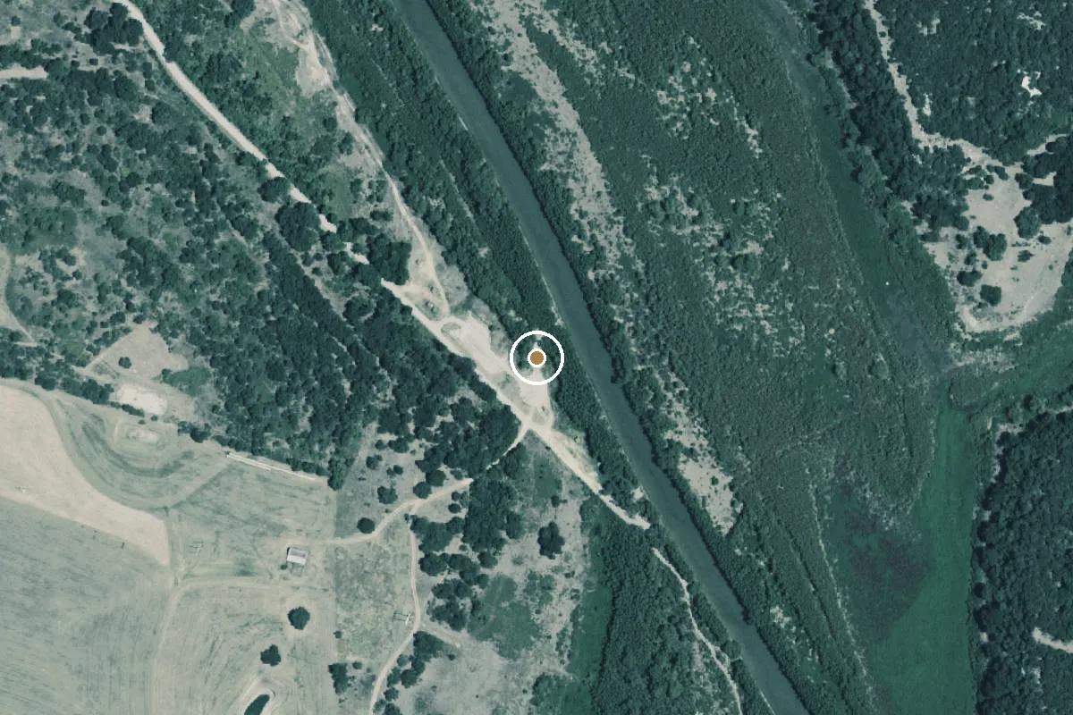 Aerial view of Iron Bridge Park Boat Ramp