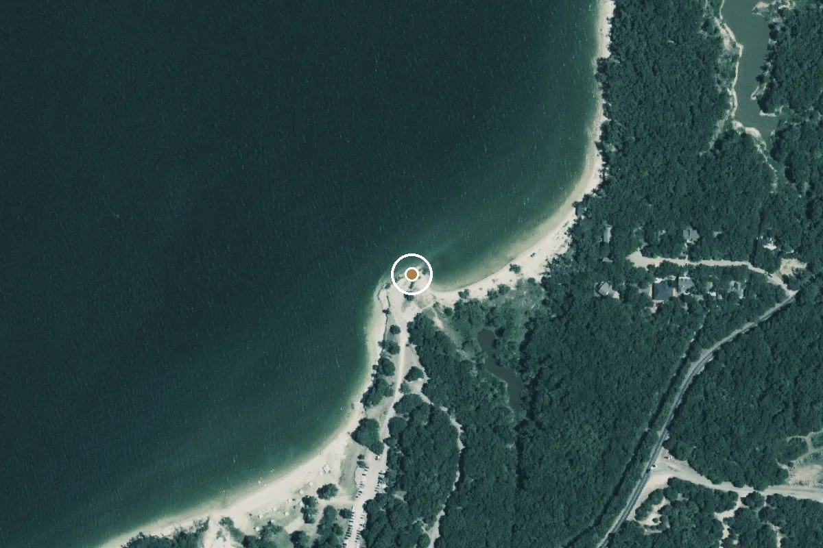 Aerial view of Island View Park Boat Ramp