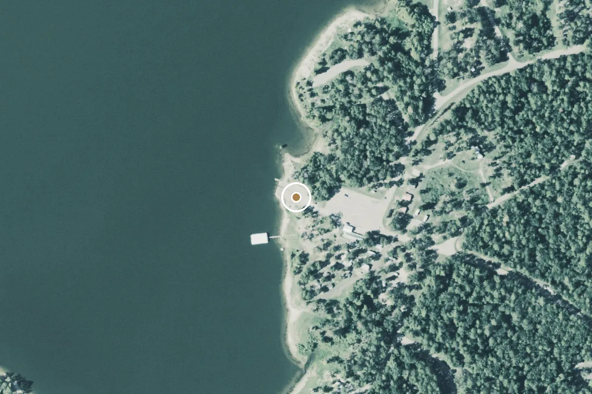 Aerial view of Jackson Hill Park Boat Ramp