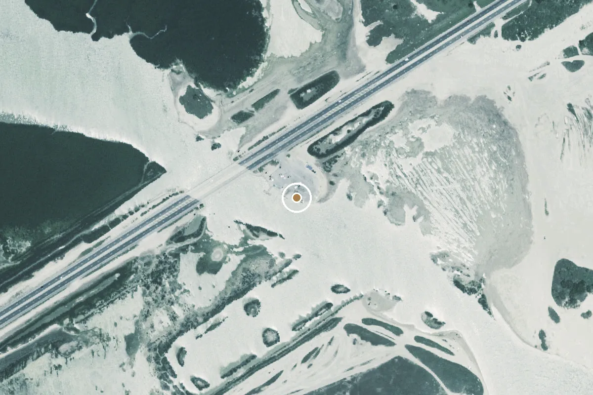 Aerial view of Jaime J. Zapata Memorial Boat Ramp