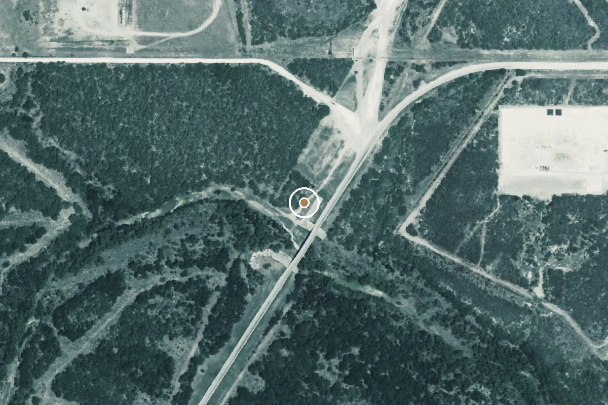 Aerial view of James E. Daughtrey Wildlife Management Area Boat Ramp