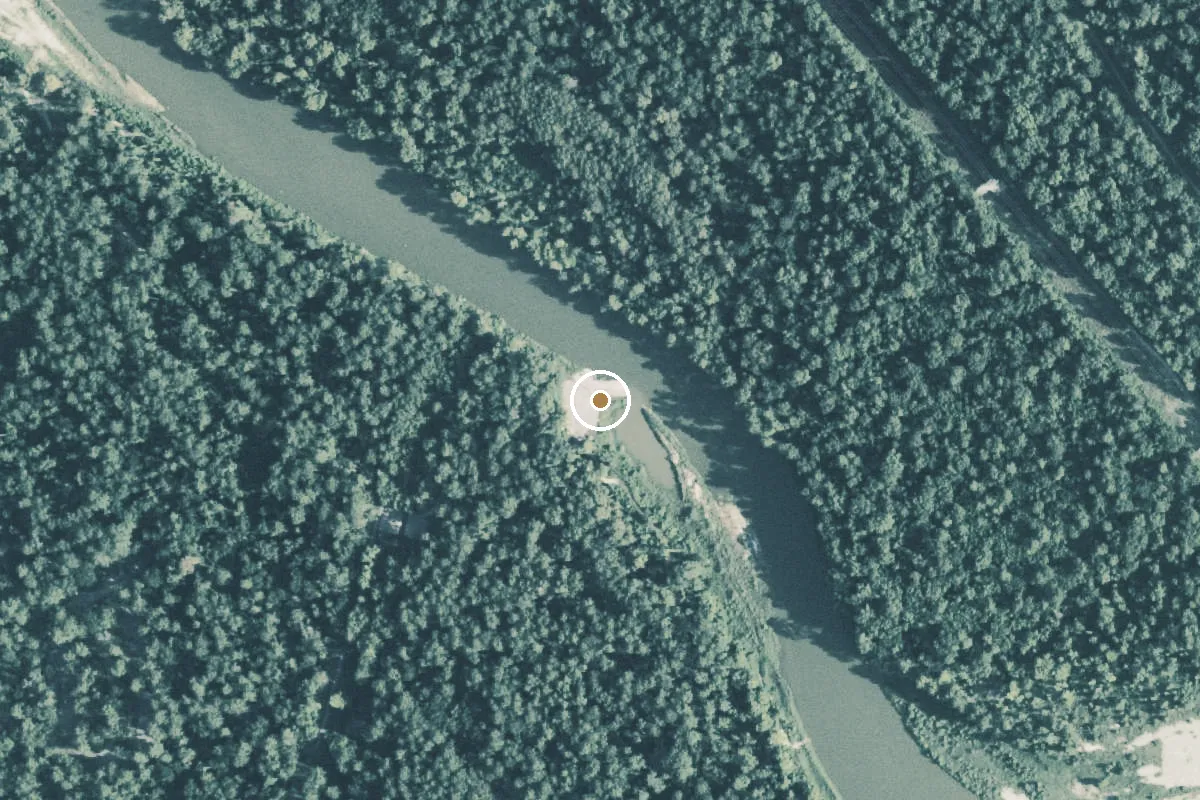 Aerial view of Jesse Jones Park Boat Ramp