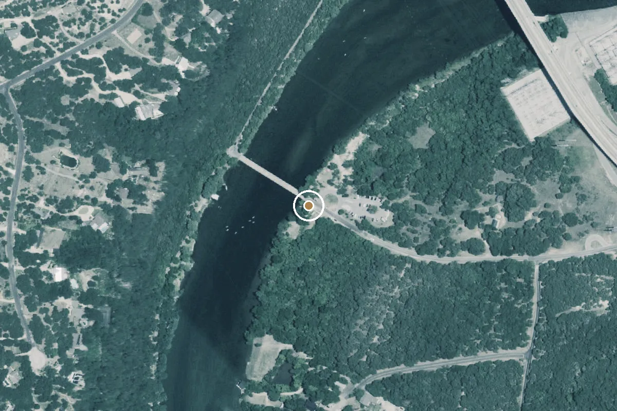 Aerial view of Jessica Hollis Park Boat Ramp