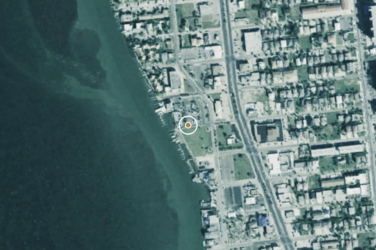 Aerial view of Jim's Pier Boat Ramp
