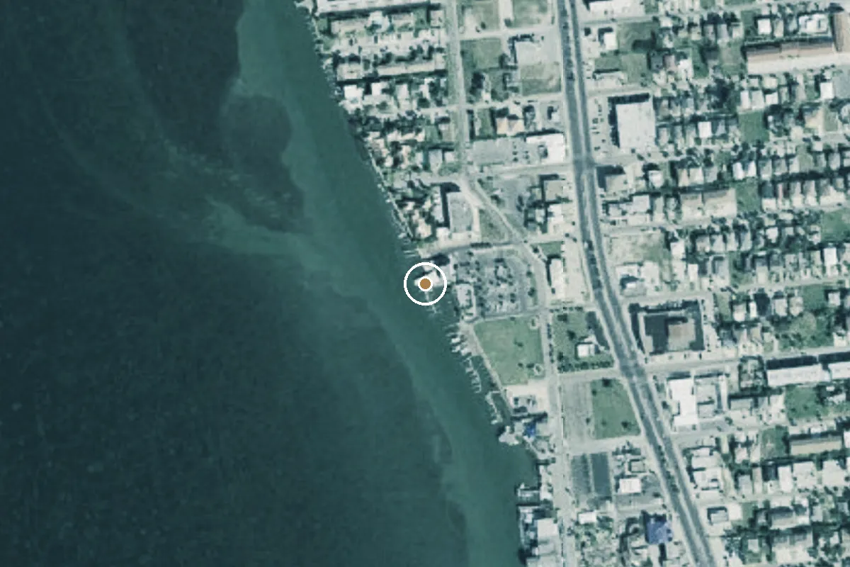 Aerial view of Jim's Pier Marina and Ramp Boat Ramp