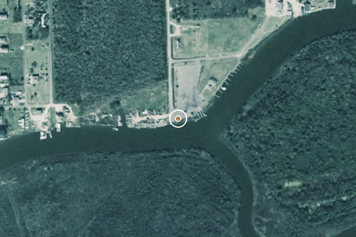 Aerial view of Job Beason Park Boat Ramp