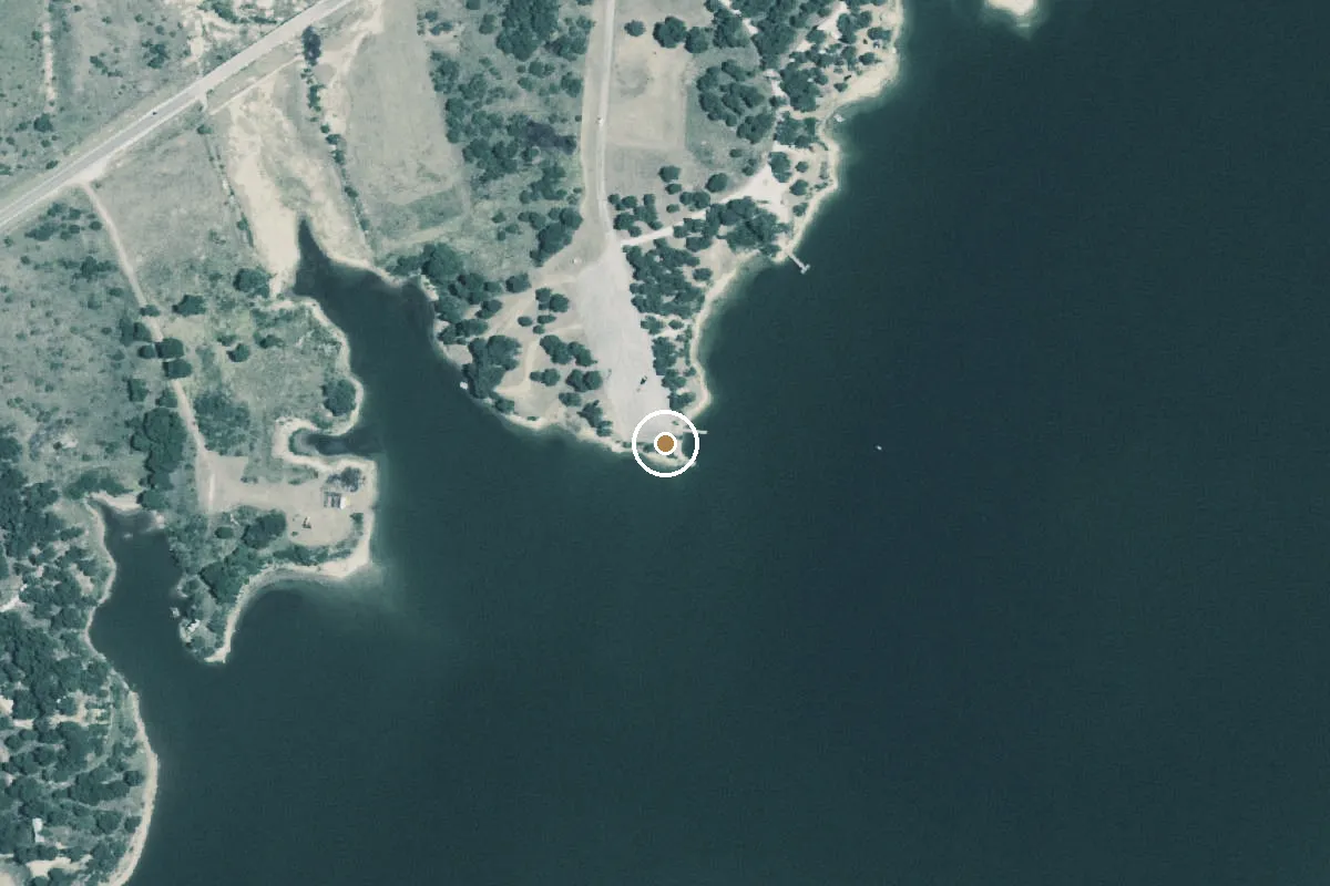 Aerial view of Joe Benton Park Boat Ramp