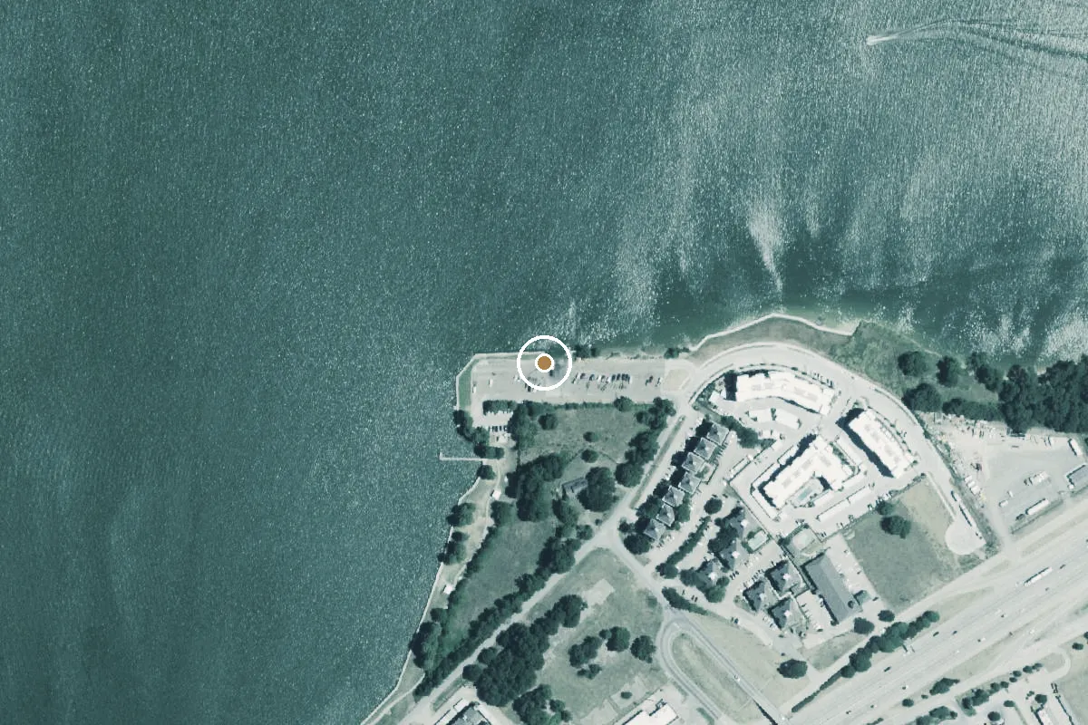 Aerial view of John Paul Jones Park Boat Ramp