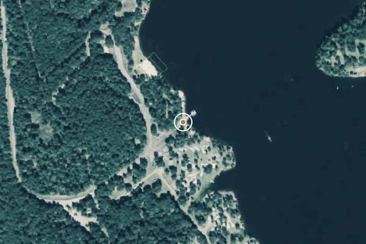 Aerial view of Johnson Creek Park Boat Ramp