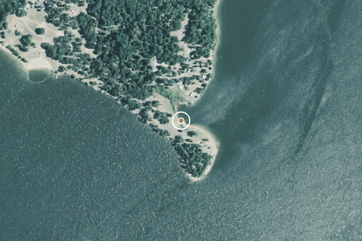 Aerial view of Johnson Creek Park Boat Ramp