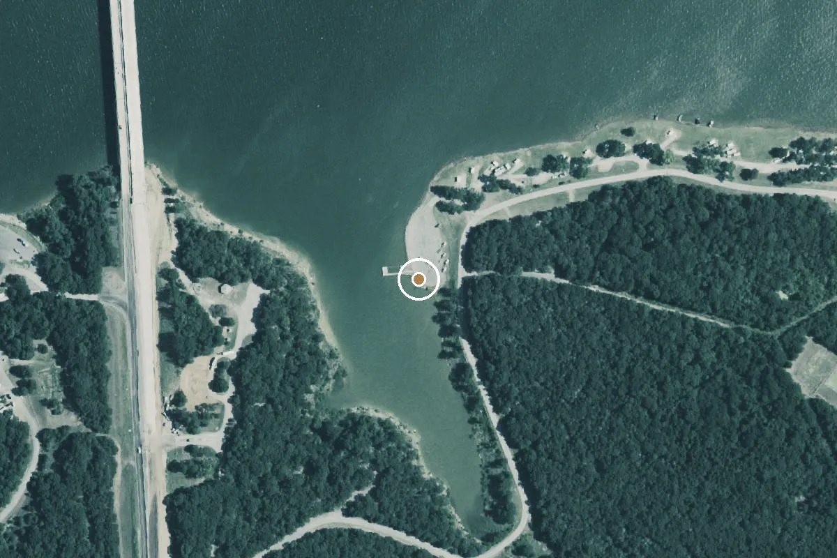 Aerial view of Juniper Point Public Use Area Boat Ramp