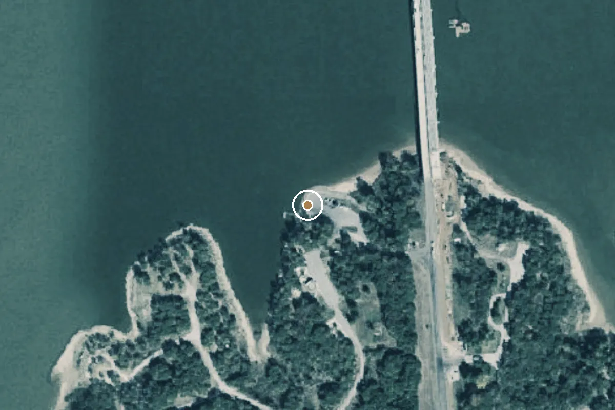 Aerial view of Juniper Point West Boat Ramp