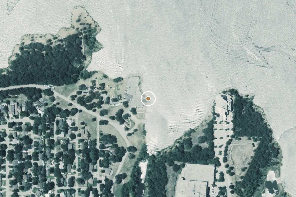 Aerial view of Katie's Woods Boat Ramp
