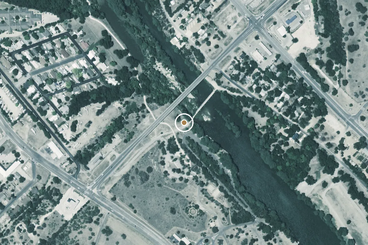 Aerial view of Kerrville-Schreiner Park Boat Ramp