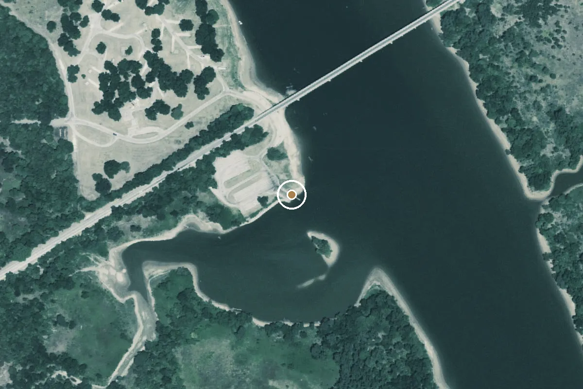 Aerial view of Kimball Bend Park Boat Ramp