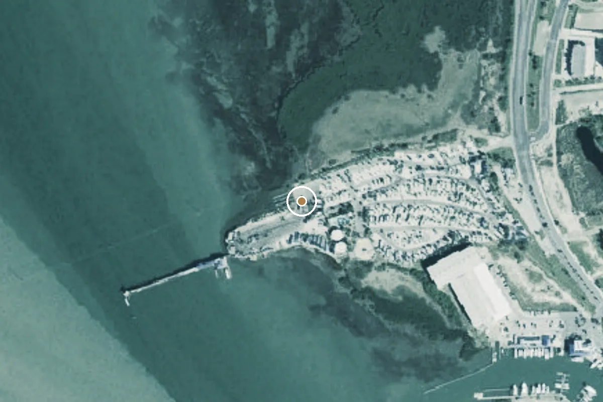 Aerial view of KOA Public Boat Ramp