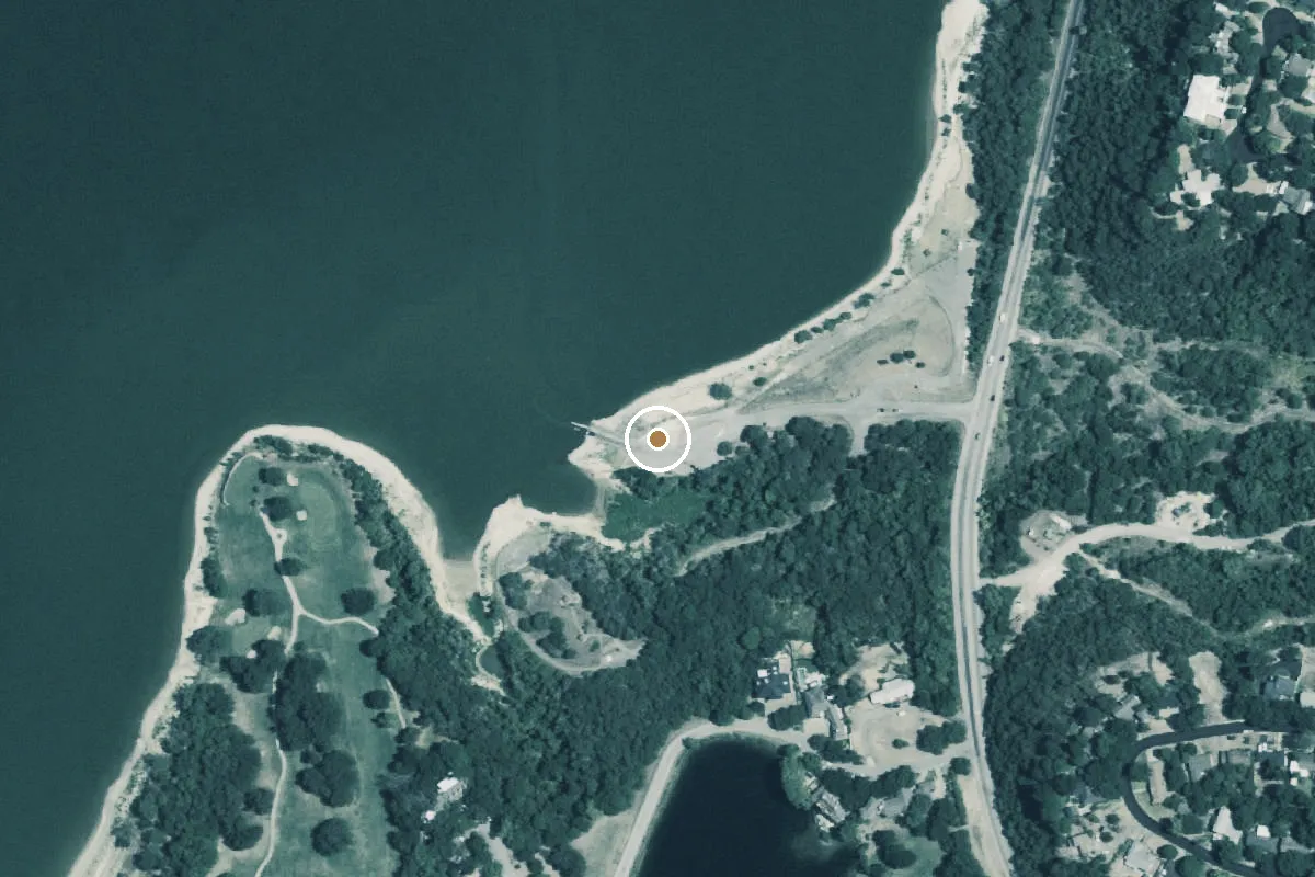 Aerial view of Koehne Park Boat Ramp