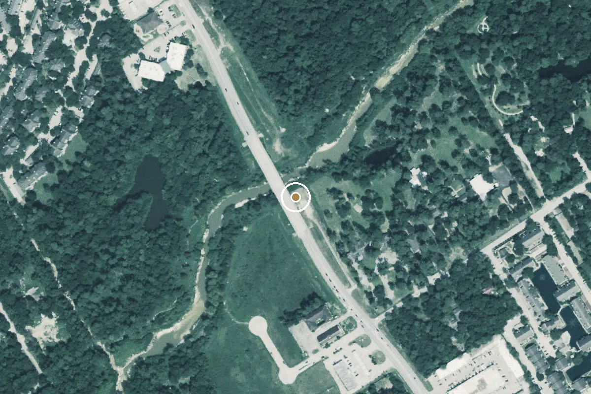 Aerial view of Kuykendahl Road Bridge Boat Ramp