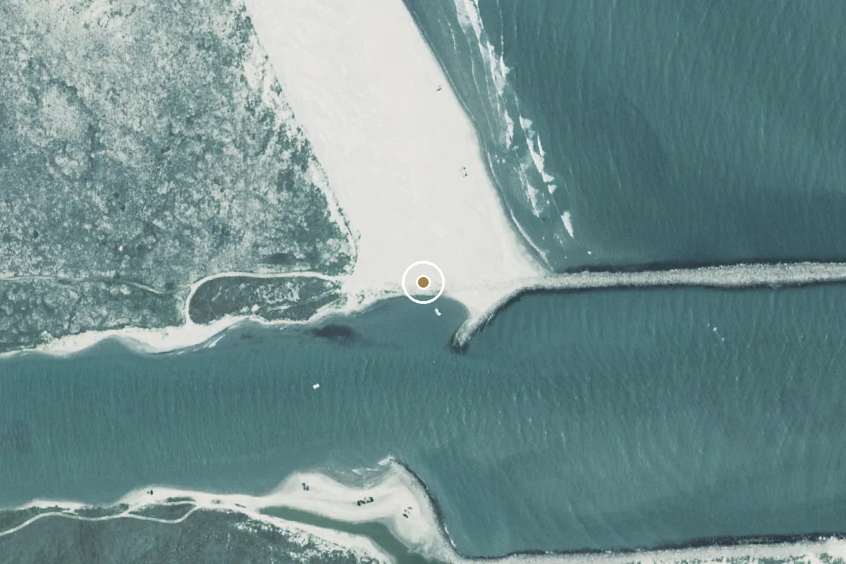 Aerial view of Laguna Atascosa National Wildlife Refuge Boat Ramp