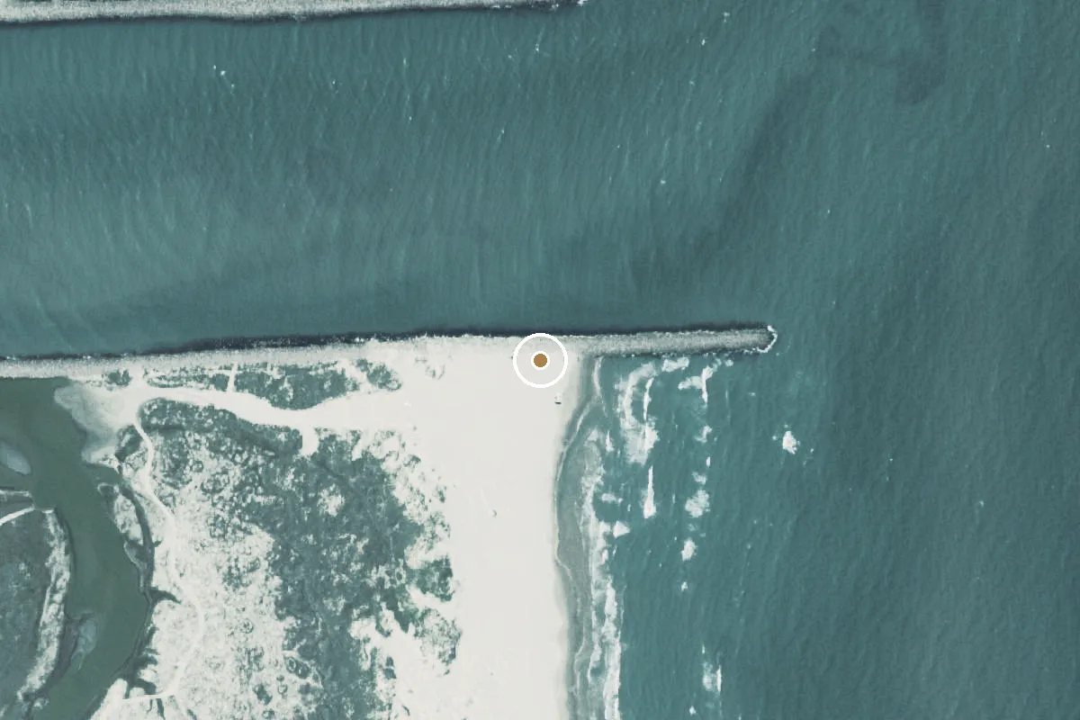 Aerial view of Laguna Atascosa National Wildlife Refuge Boat Ramp