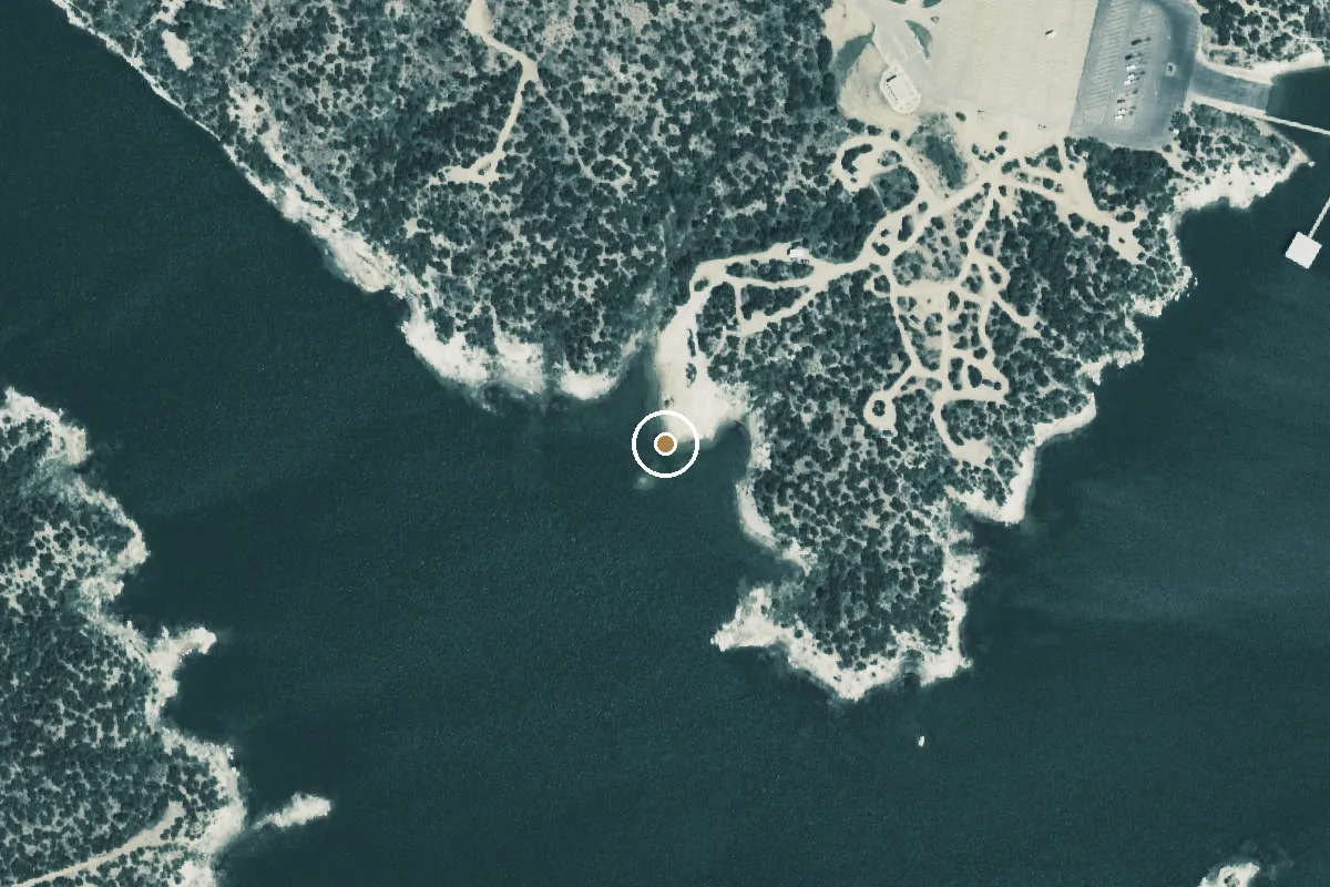 Aerial view of Lake Alan Henry Boat Ramp