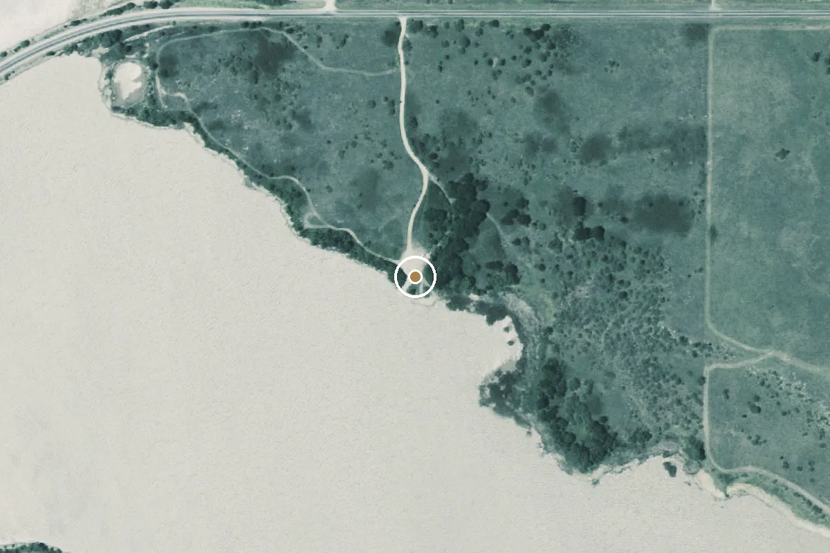 Aerial view of Lake Arrowhead Boat Ramp