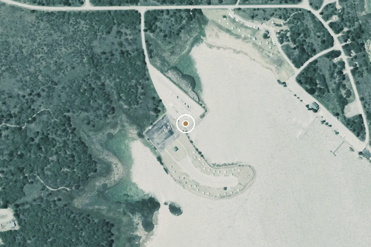 Aerial view of Lake Arrowhead State Park Boat Ramp