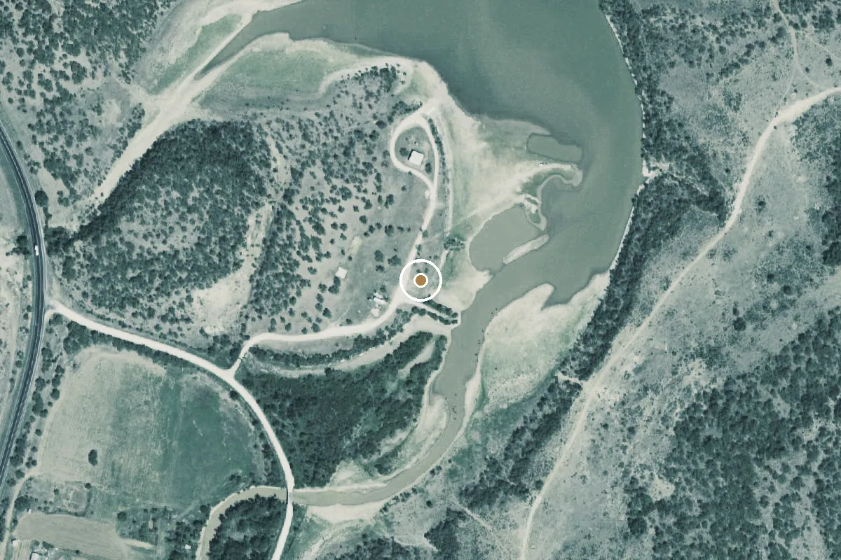 Aerial view of Lake Baird Boat Ramp