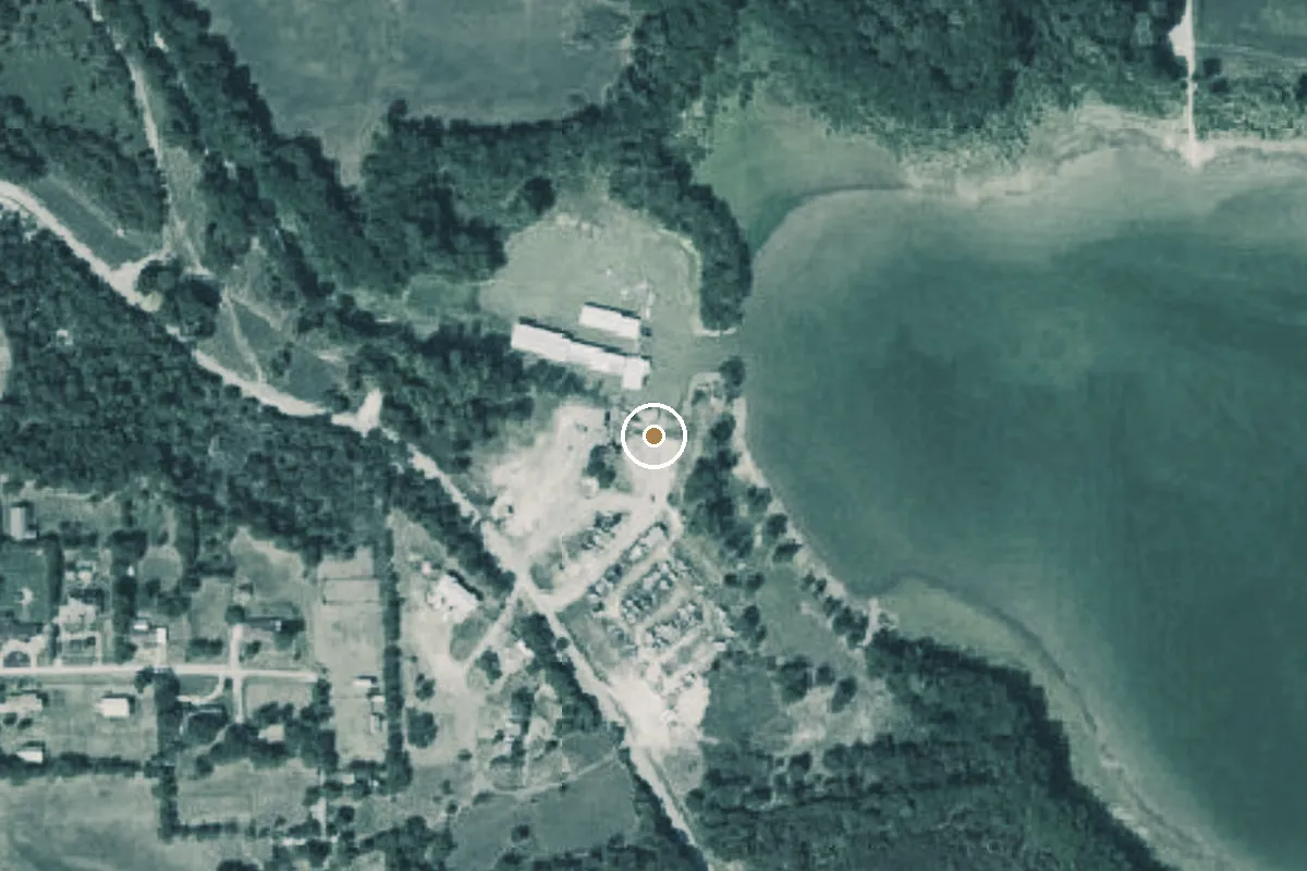 Aerial view of Lake Benbrook Boat Ramp