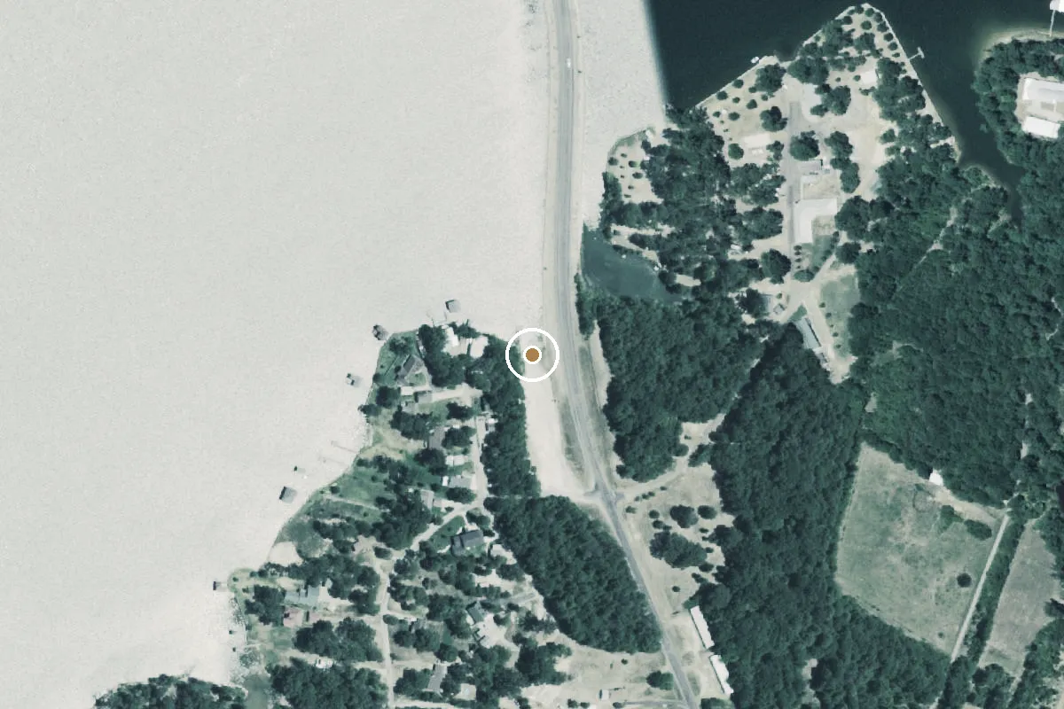 Aerial view of Lake Bob Sandlin Boat Ramp