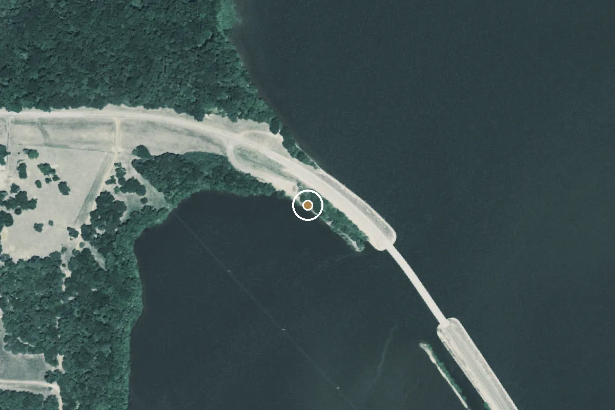Aerial view of Lake Bob Sandlin Boat Ramp