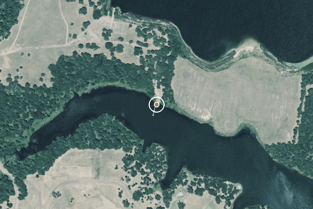 Aerial view of Lake Bob Sandlin Boat Ramp