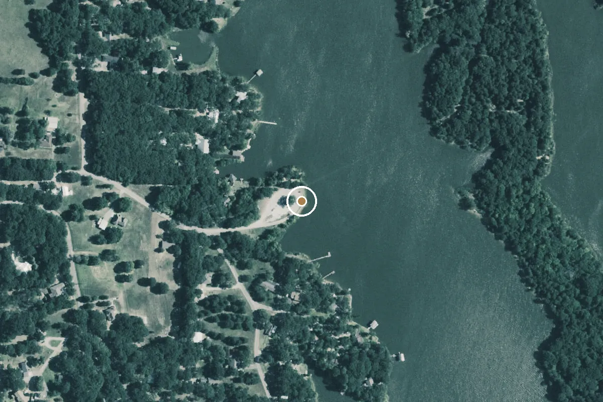 Aerial view of Lake Bonham Boat Ramp