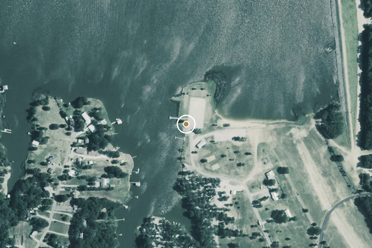 Aerial view of Lake Bonham Park Boat Ramp