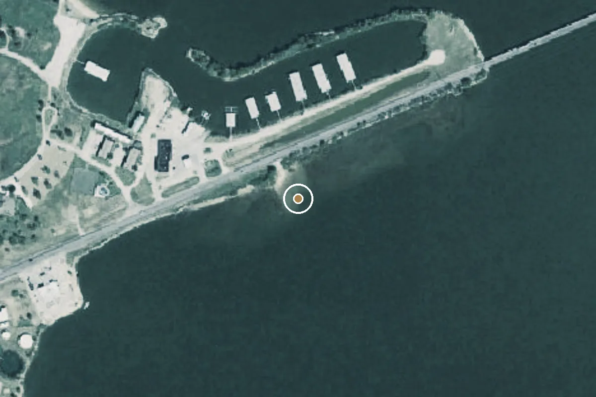 Aerial view of Lake Bridgeport Boat Ramp